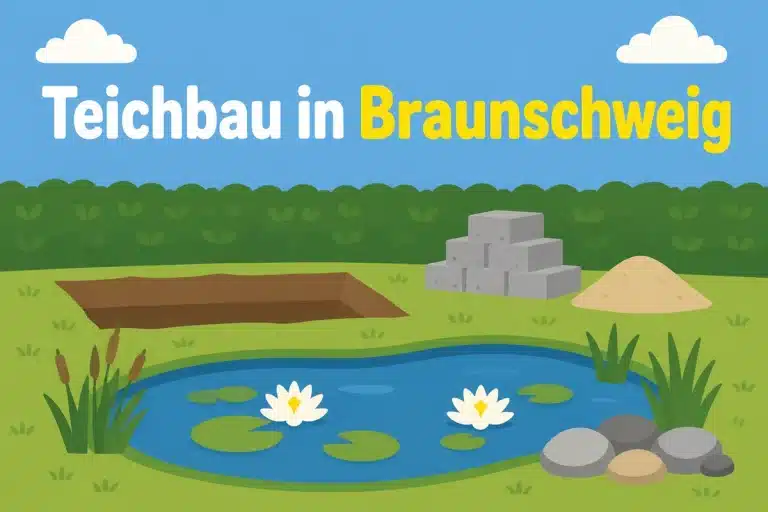 Teichbau in Braunschweig - Illustration