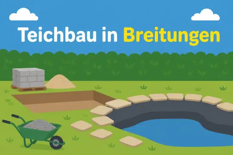 Teichbau in Breitungen - Illustration