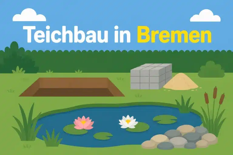 Teichbau in Bremen - Illustration