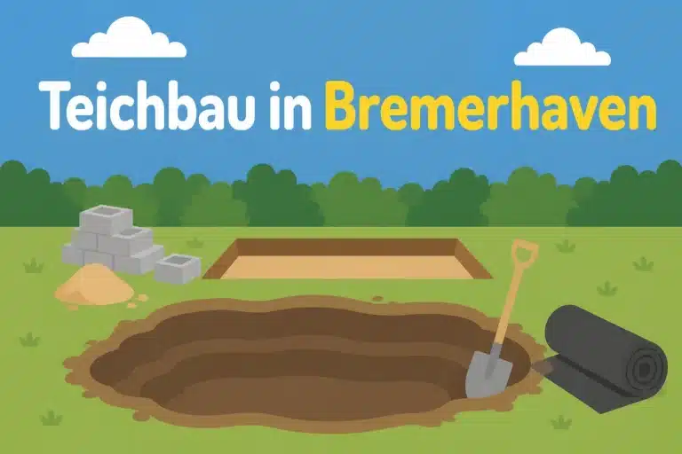 Teichbau in Bremerhaven - Illustration