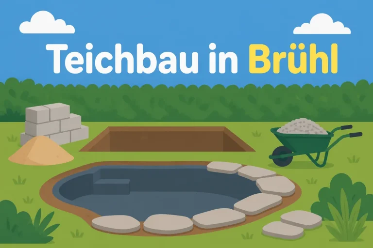 Teichbau in Brühl - Illustration