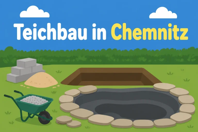 Teichbau in Chemnitz - Illustration