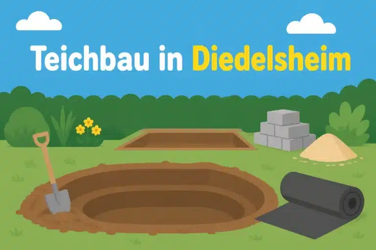 Teichbau in Diedelsheim - Illustration