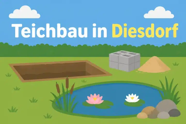 Teichbau in Diesdorf - Illustration