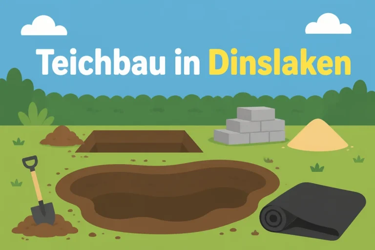 Teichbau in Dinslaken - Illustration