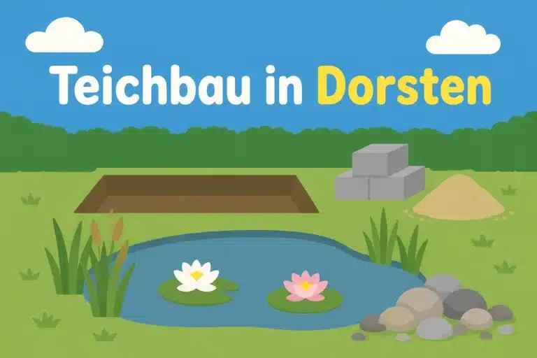 Teichbau in Dorsten - Illustration