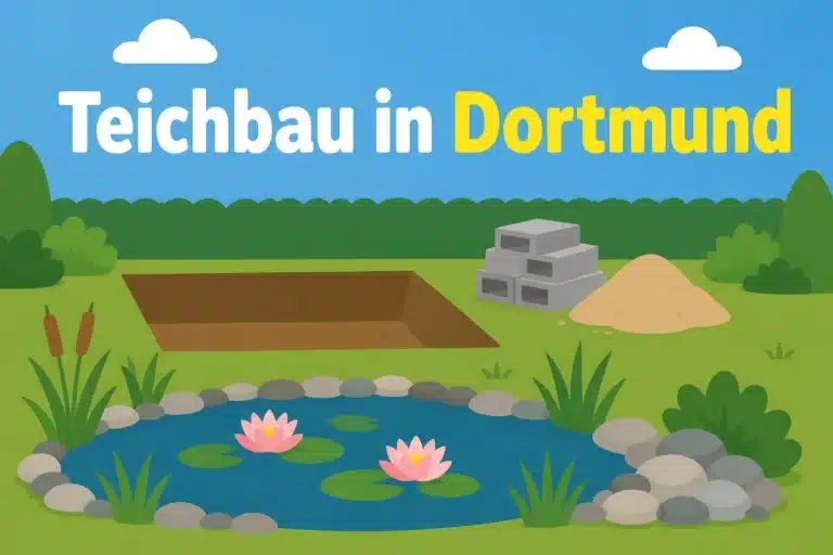 Teichbau in Dortmund - Illustration
