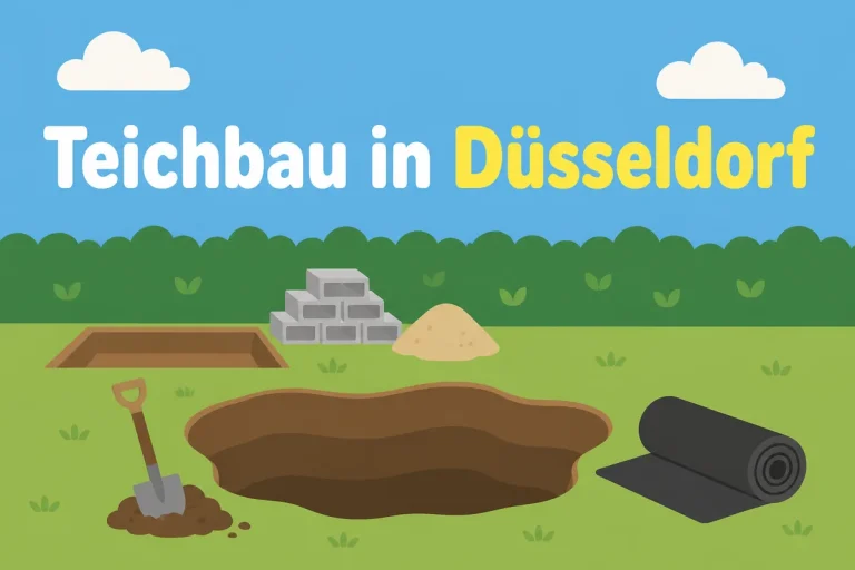 Teichbau in Düsseldorf - Illustration