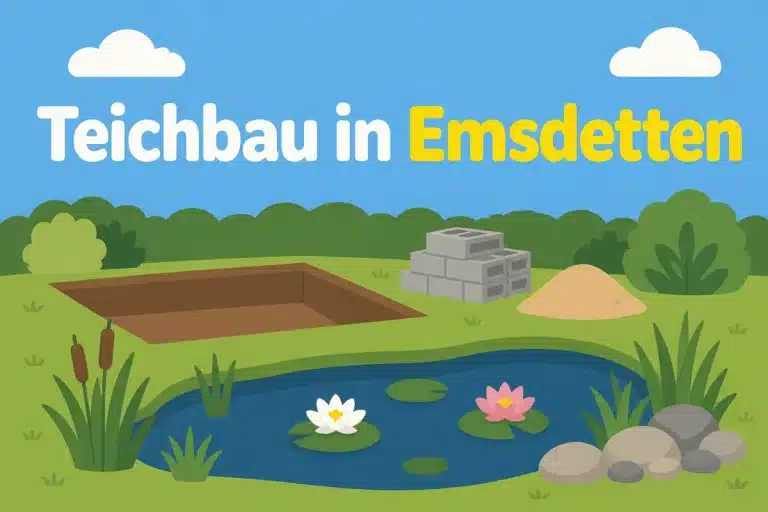 Teichbau in Emsdetten - Illustration