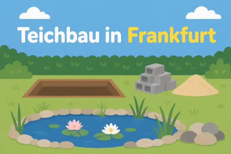 Teichbau in Frankfurt - Illustration