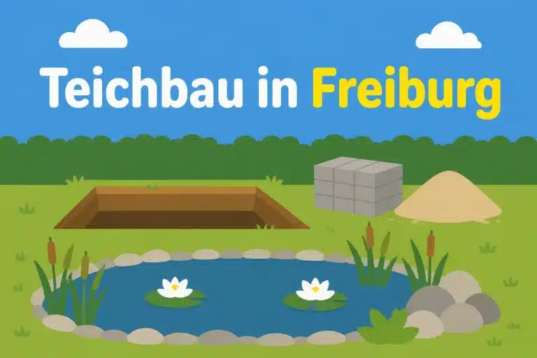 Teichbau in Freiburg - Illustration