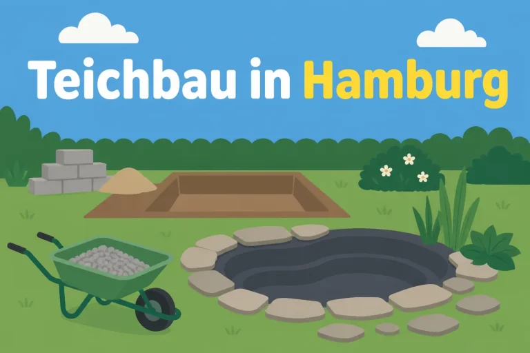 Teichbau in Hamburg - Illustration