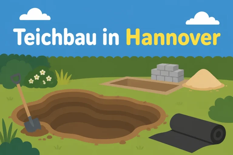 Teichbau in Hannover - Illustration