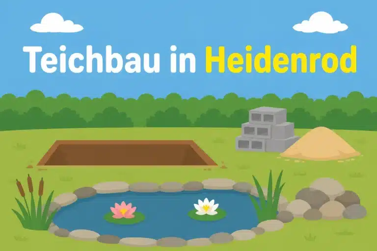 Teichbau in Heidenrod - Illustration