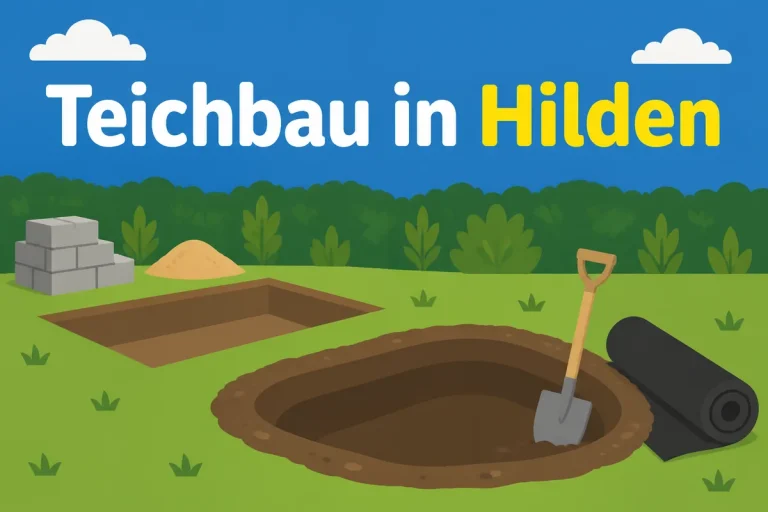 Teichbau in Hilden - Illustration