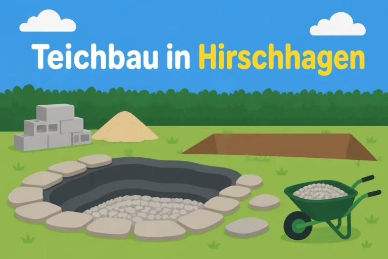 Teichbau in Hirschhagen - Illustration