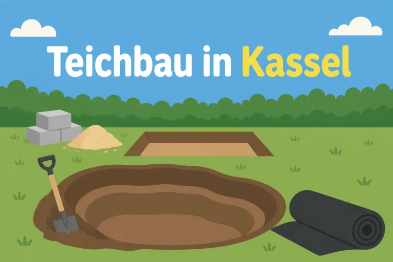 Teichbau in Kassel - Illustration