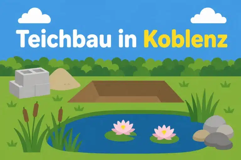 Teichbau in Koblenz - Illustration