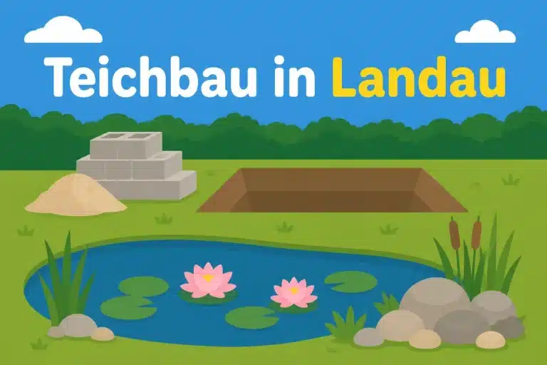Teichbau in Landau - Illustration