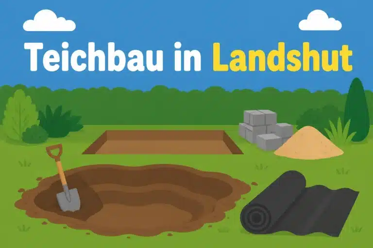 Teichbau in Landshut - Illustration