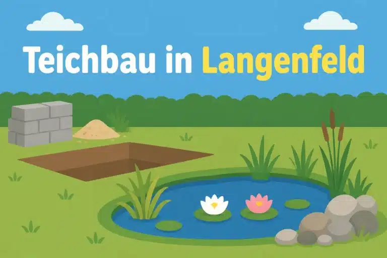 Teichbau in Langenfeld - Illustration