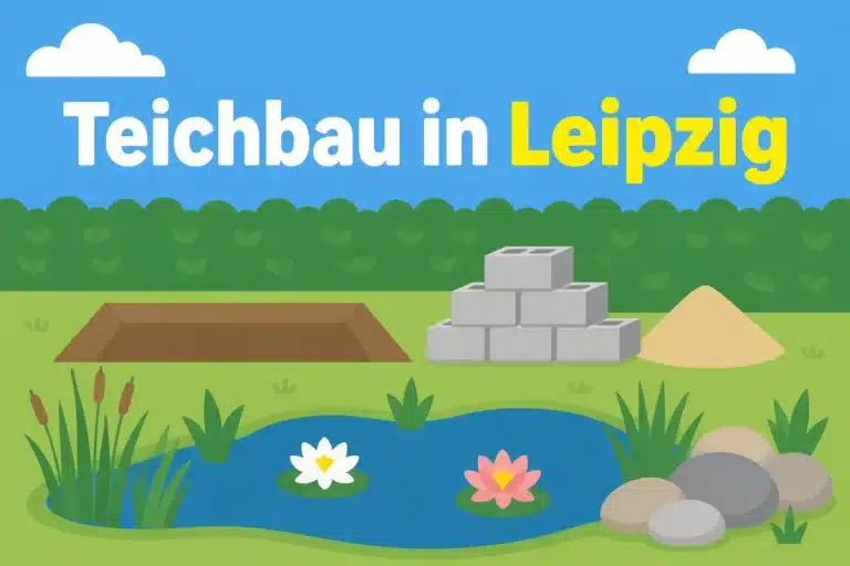 Teichbau in Leipzig - Illustration