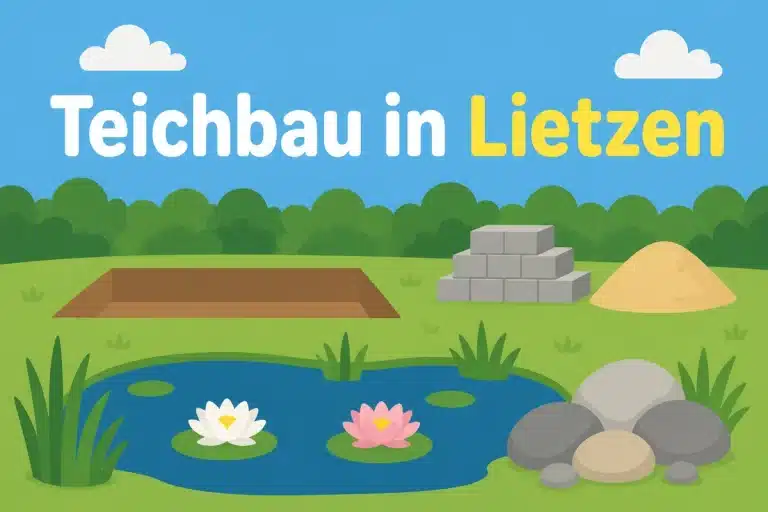 Teichbau in Lietzen - Illustration