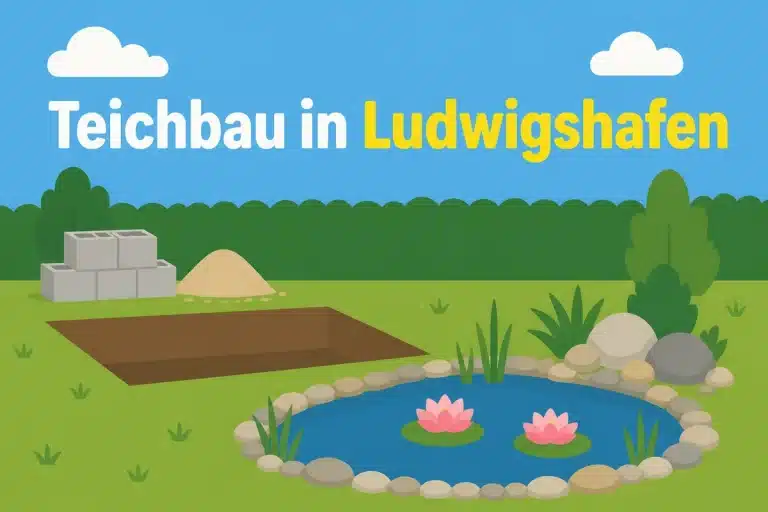 Teichbau in Ludwigshafen - Illustration