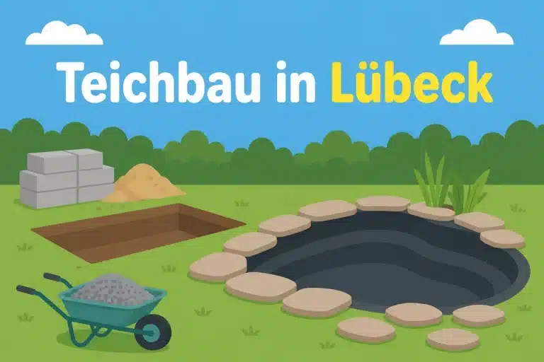 Teichbau in Lübeck - Illustration