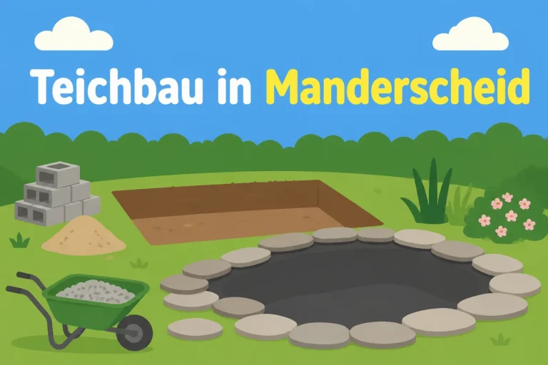Teichbau in Manderscheid - Illustration