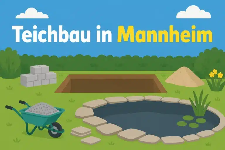 Teichbau in Mannheim - Illustration