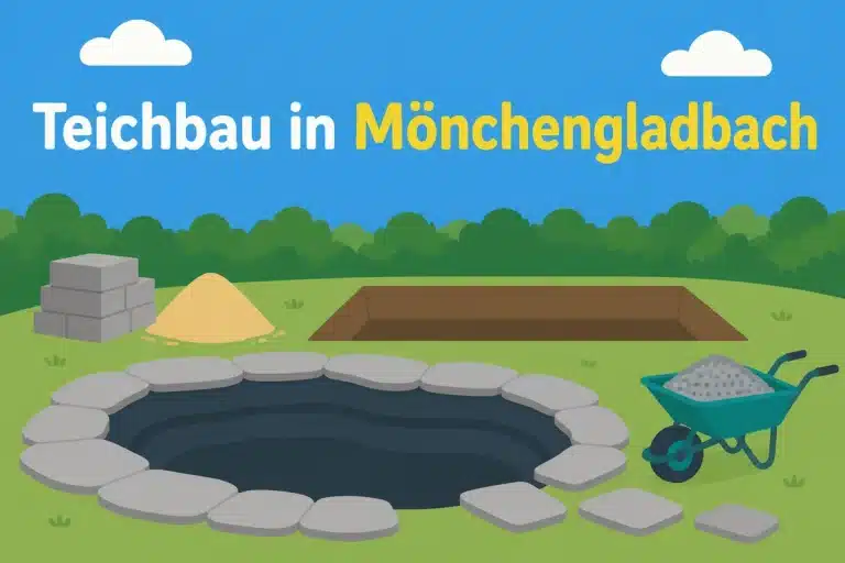 Teichbau in Mönchengladbach - Illustration