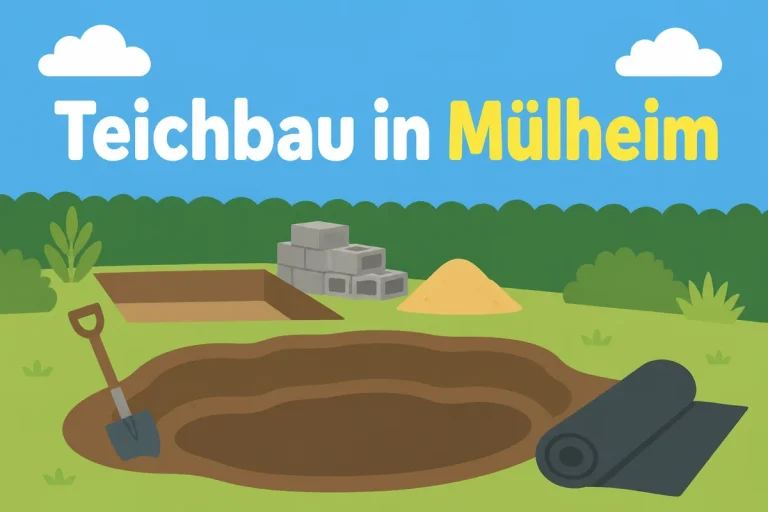 Teichbau in Mülheim - Illustration