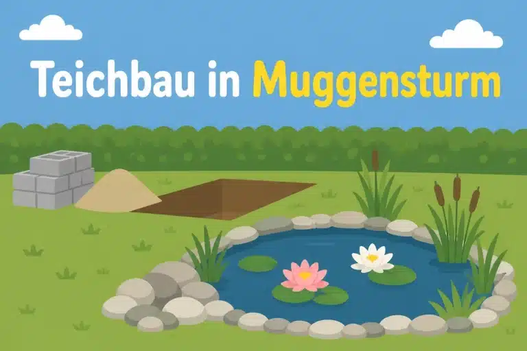 Teichbau in Muggensturm - Illustration