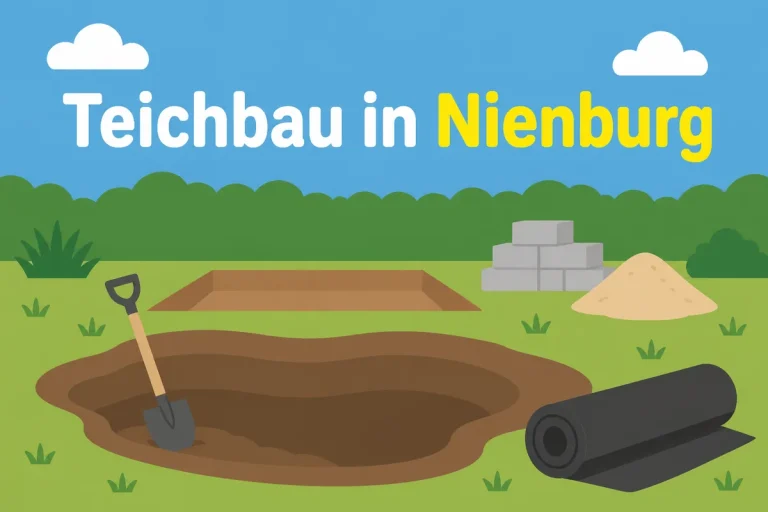 Teichbau in Nienburg - Illustration
