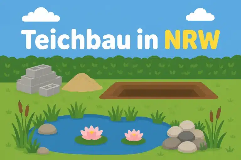 Teichbau in NRW - Illustration