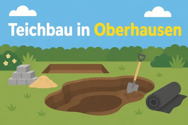 Teichbau in Oberhausen - Illustration