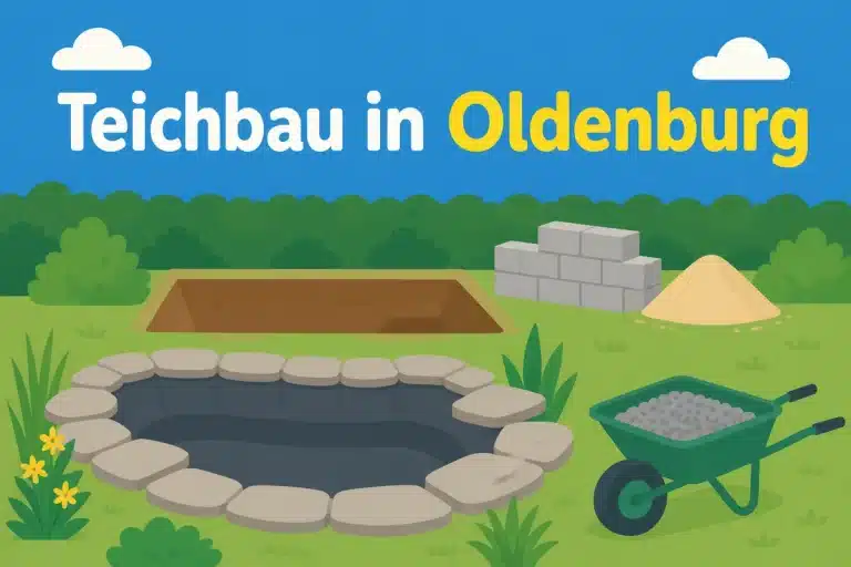Teichbau in Oldenburg - Illustration