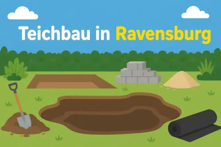 Teichbau in Ravensburg - Illustration