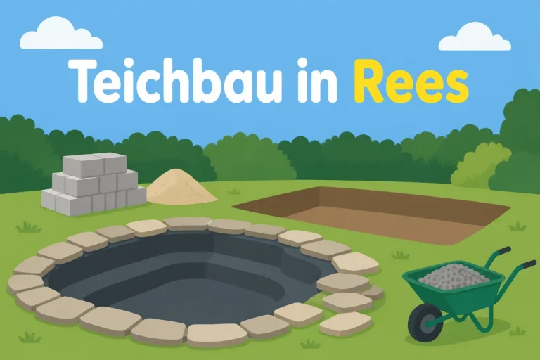 Teichbau in Rees - Illustration