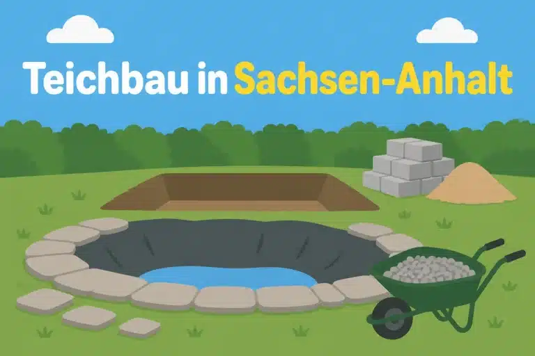 Teichbau in Sachsen-Anhalt - Illustration