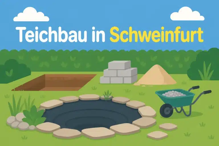 Teichbau in Schweinfurt - Illustration