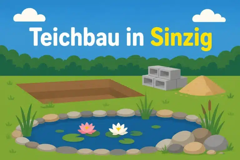 Teichbau in Sinzig - Illustration