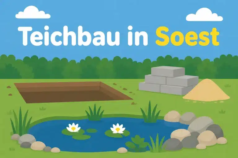 Teichbau in Soest - Illustration