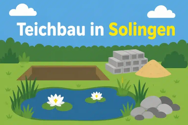 Teichbau in Solingen - Illustration