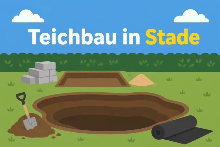 Teichbau in Stade - Illustration