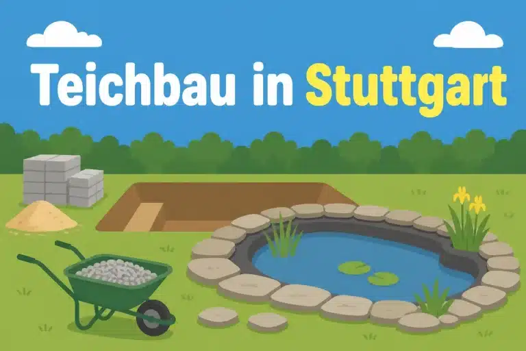 Teichbau in Stuttgart - Illustration