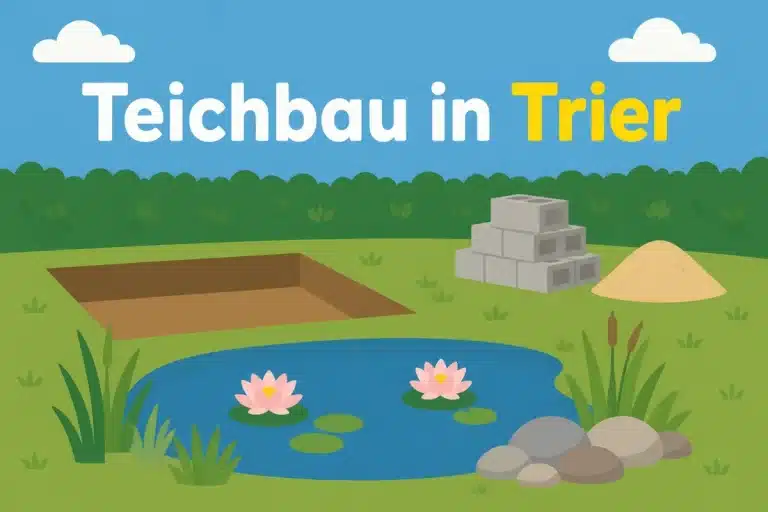 Teichbau in Trier - Illustration