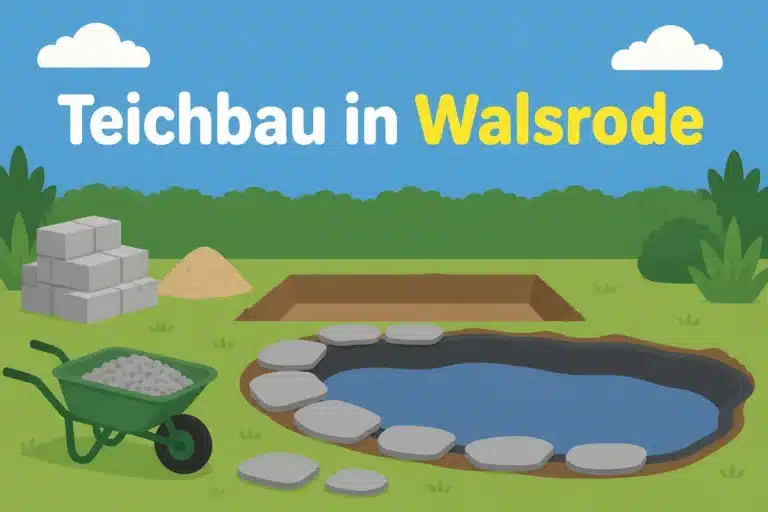 Teichbau in Walsrode - Illustration