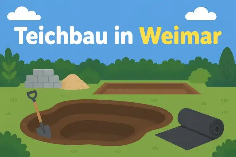 Teichbau in Weimar - Illustration
